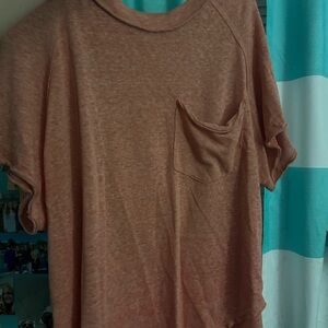 Casual Brown T-Shirt with Pocket